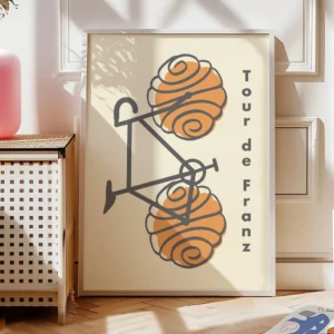 Fahrrad Poster „Tour de Franz – Double Wheel Edition“
