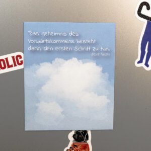Wandern Kühlschrankmagnet - "Das Geheimnis des Vorwärtskommens"