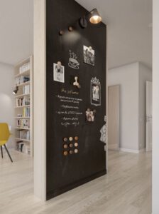 magnettafel-wand-wohnzimmer-Leere Wände kreativ gestalten