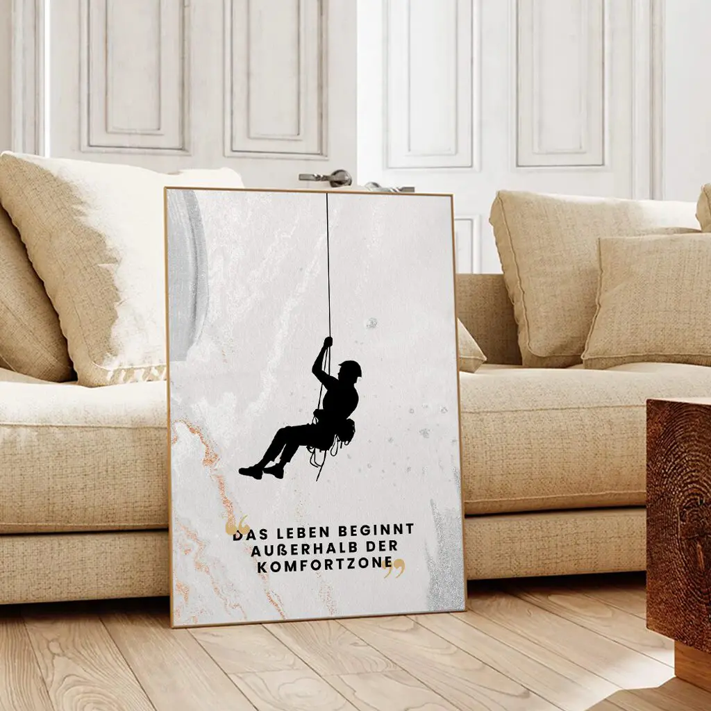Klettern Poster "Außerhalb der Komfortzone" 4 Klettern Poster Außerhalb der Komfortzone19-A1-2