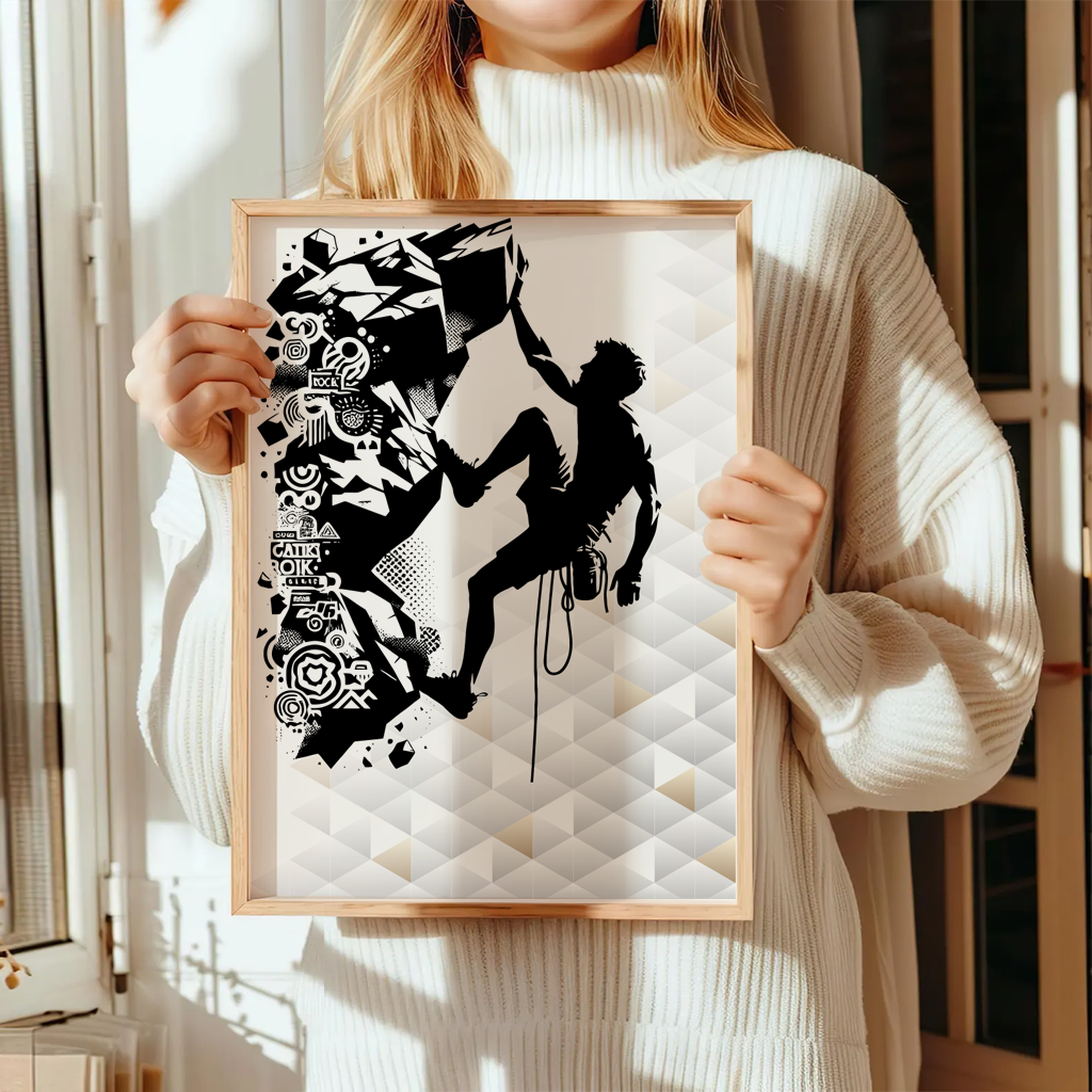 Klettern Poster "Grip & Flow" 5 Klettern Poster Grip & FlowA3-3-04