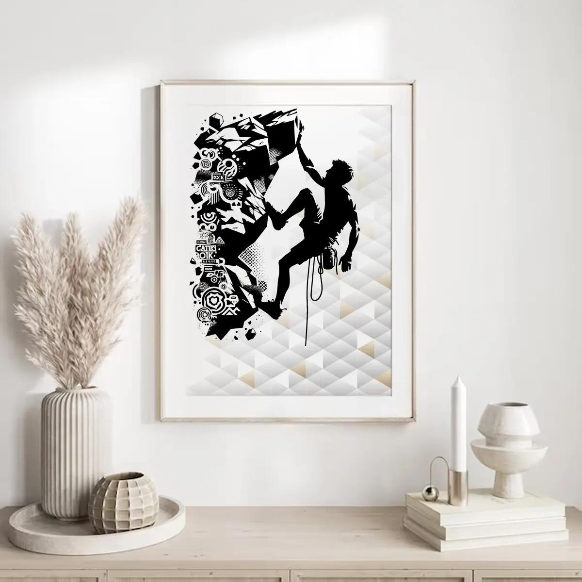 Klettern Poster "Grip & Flow" 7 Klettern Poster Grip & FlowA4-04