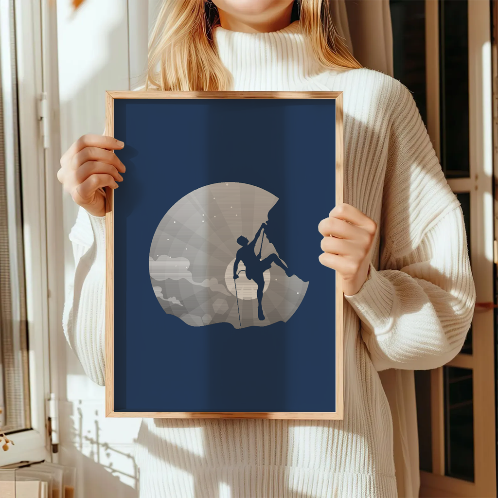 Klettern Poster "Moonlight Climb" 5 Klettern Poster Moonlight Climb13-A3-2