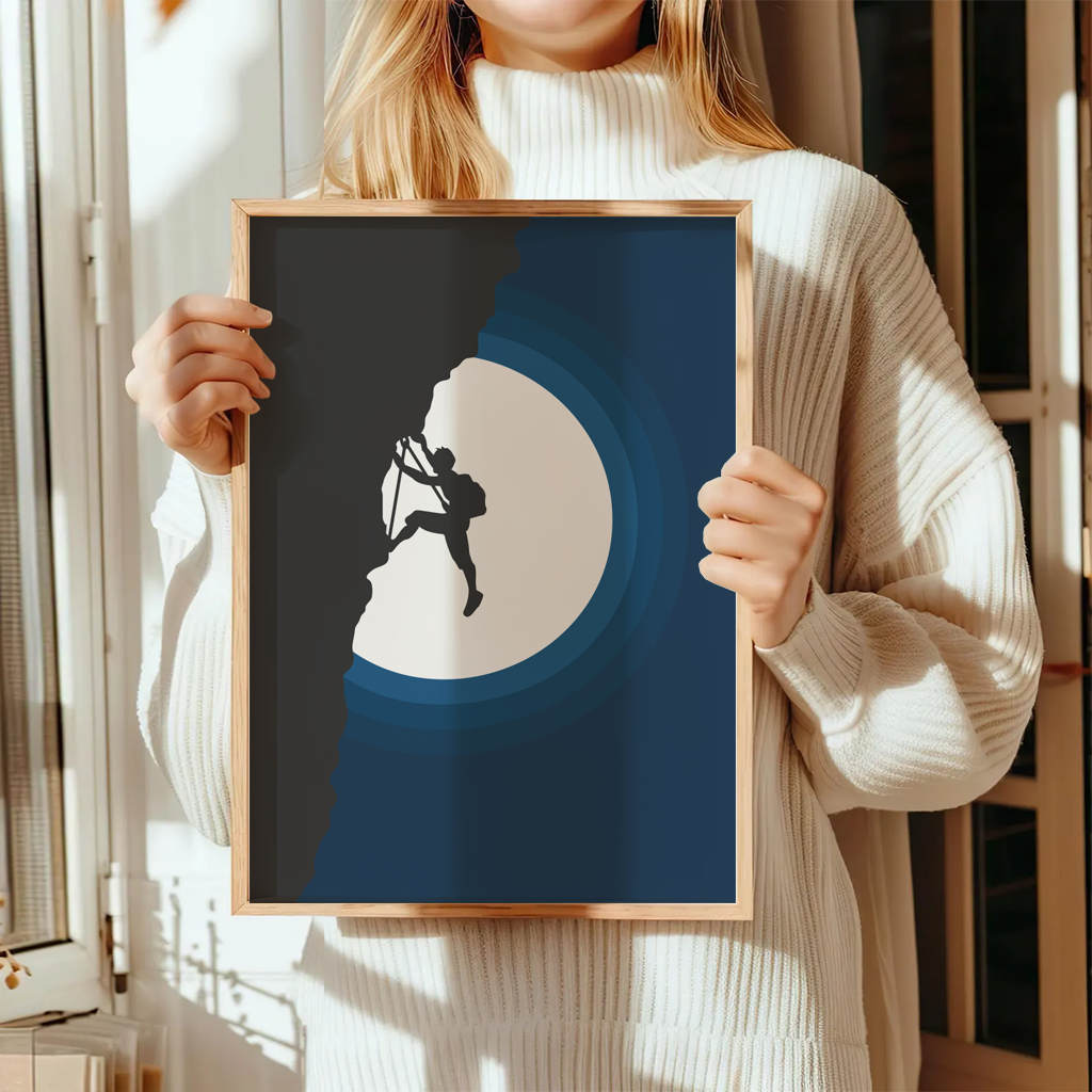 Klettern Poster "Night Ascent" 5 Klettern Poster Night Ascent11-A3-2