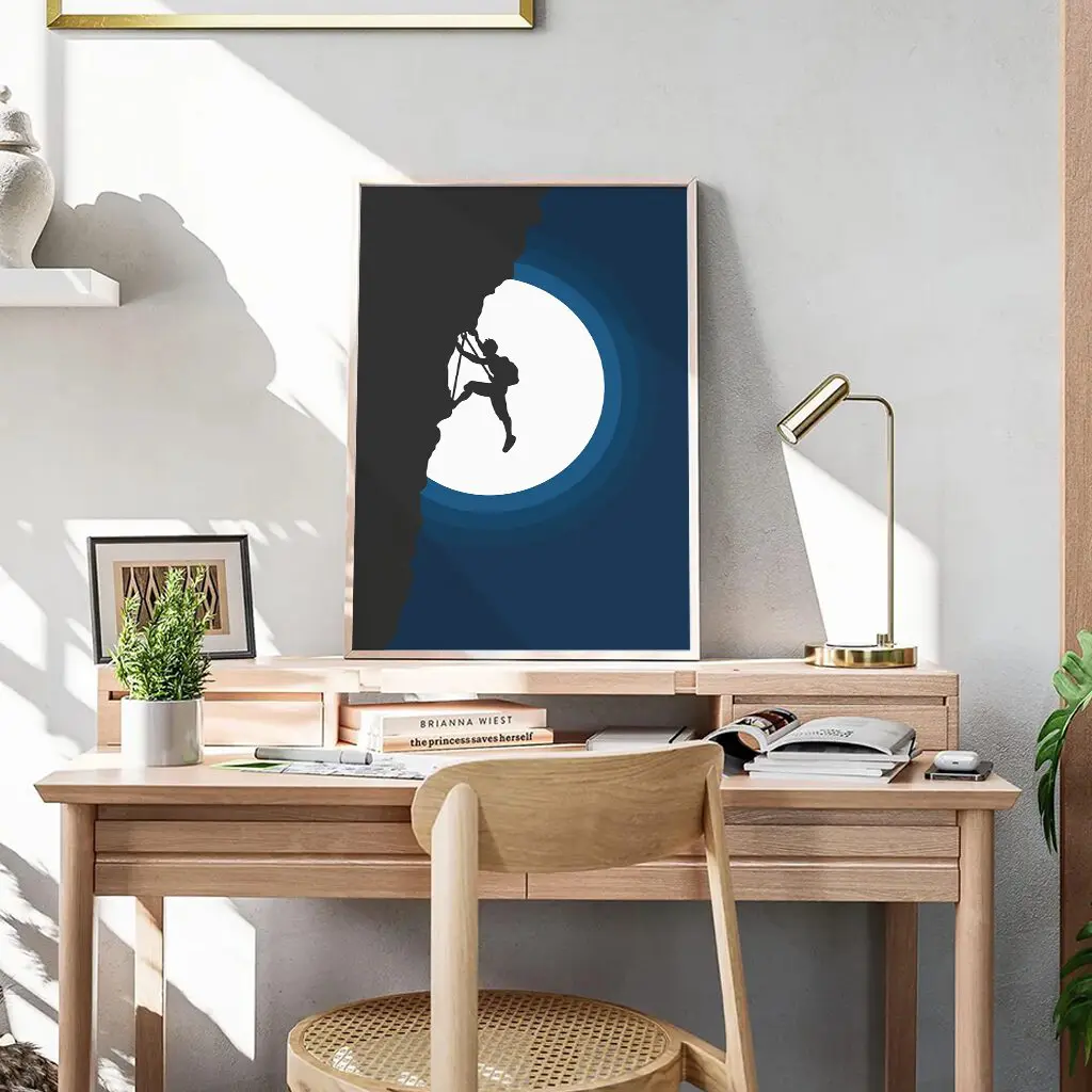 Klettern Poster "Night Ascent" 6 Klettern Poster Night Ascent11-A3