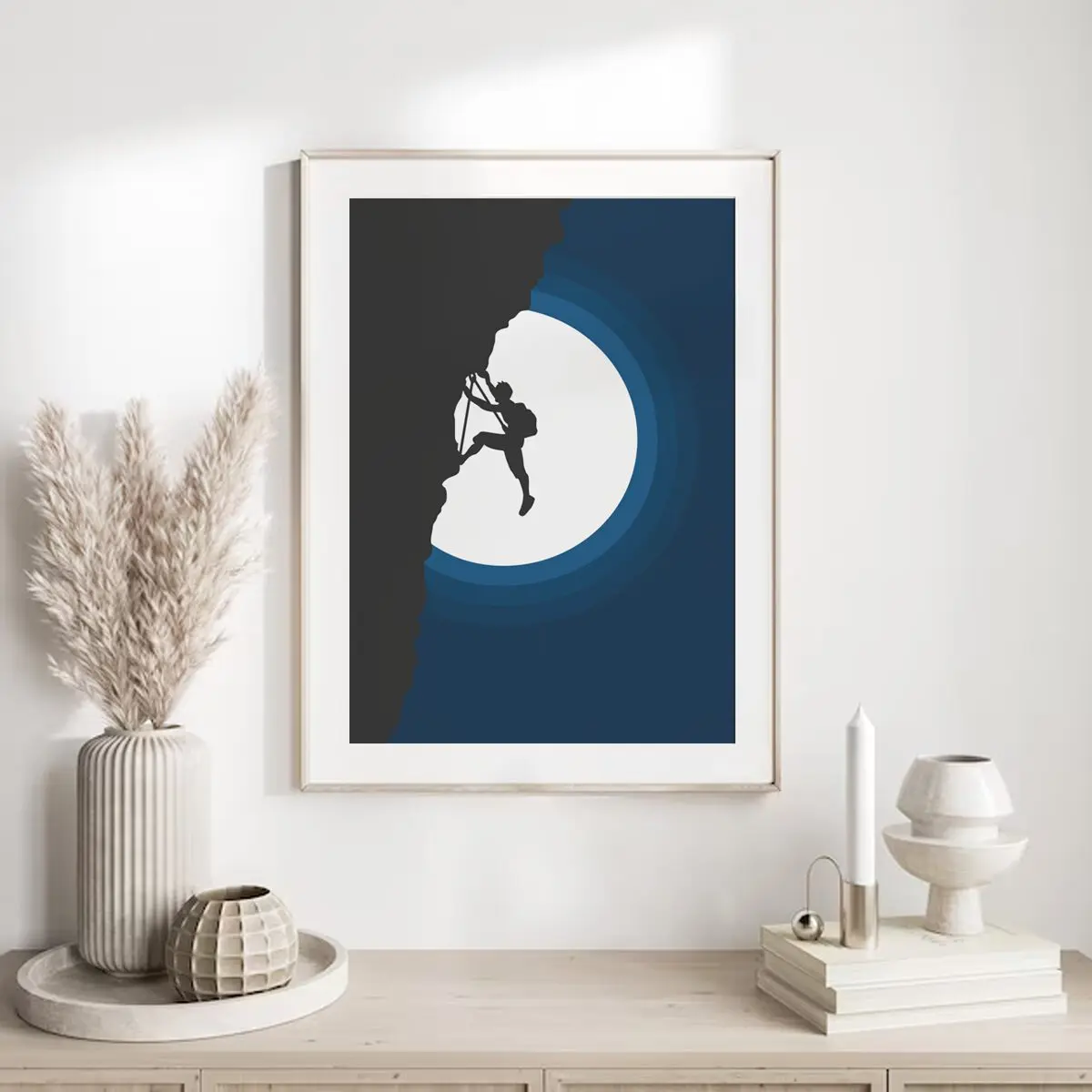 Klettern Poster "Night Ascent" 7 Klettern Poster Night Ascent11-A4