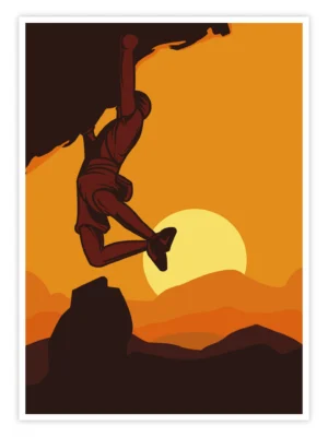 Klettern-Poster-'Golden-Ascent'-titelbild