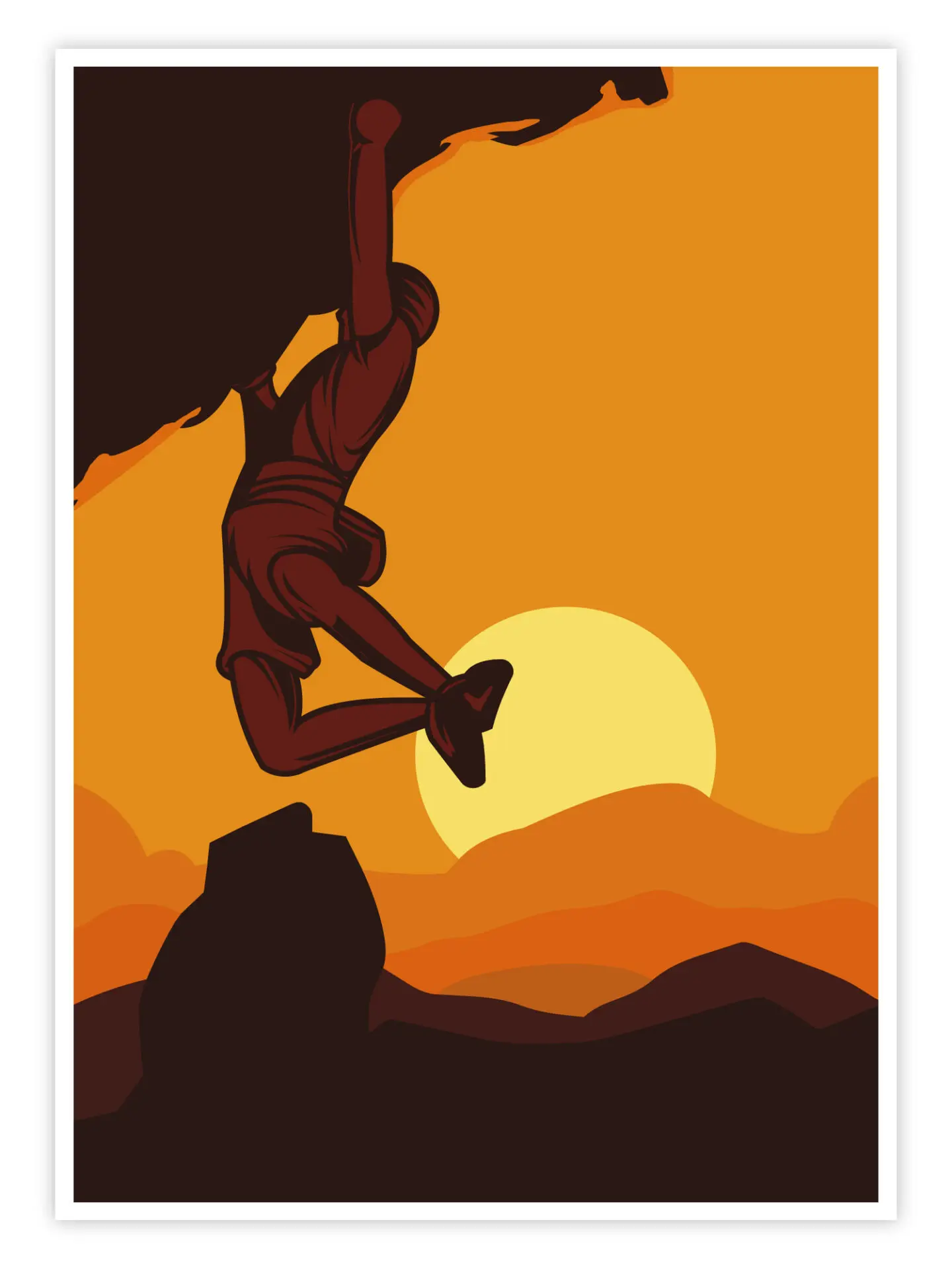Klettern-Poster-'Golden-Ascent'-titelbild