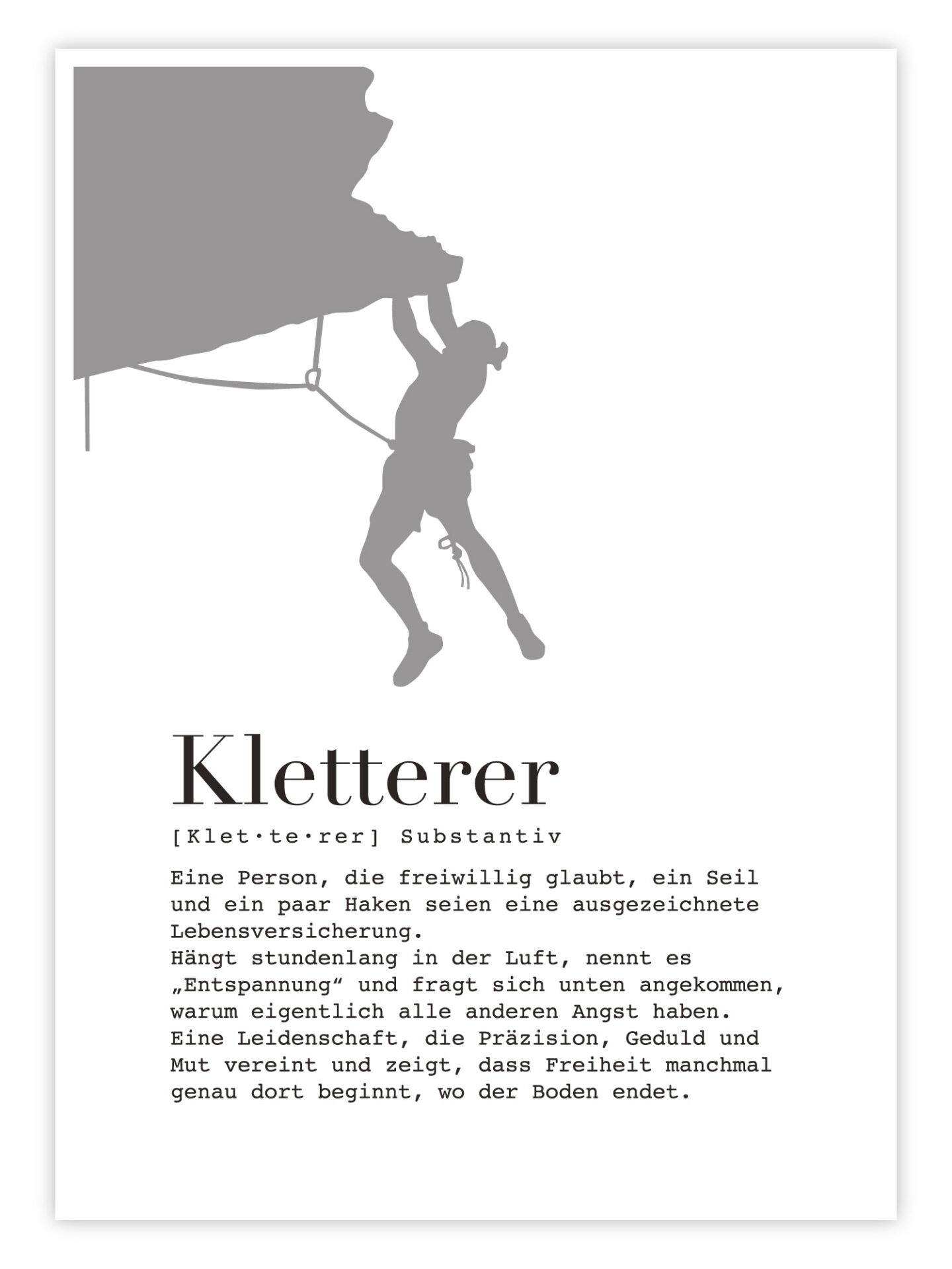 Klettern-Poster-'Kletterer-–-Definition'-titelbild