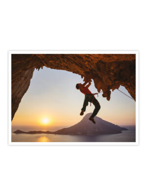 Klettern-Poster-'Overhang-at-Sunset'-titelbild