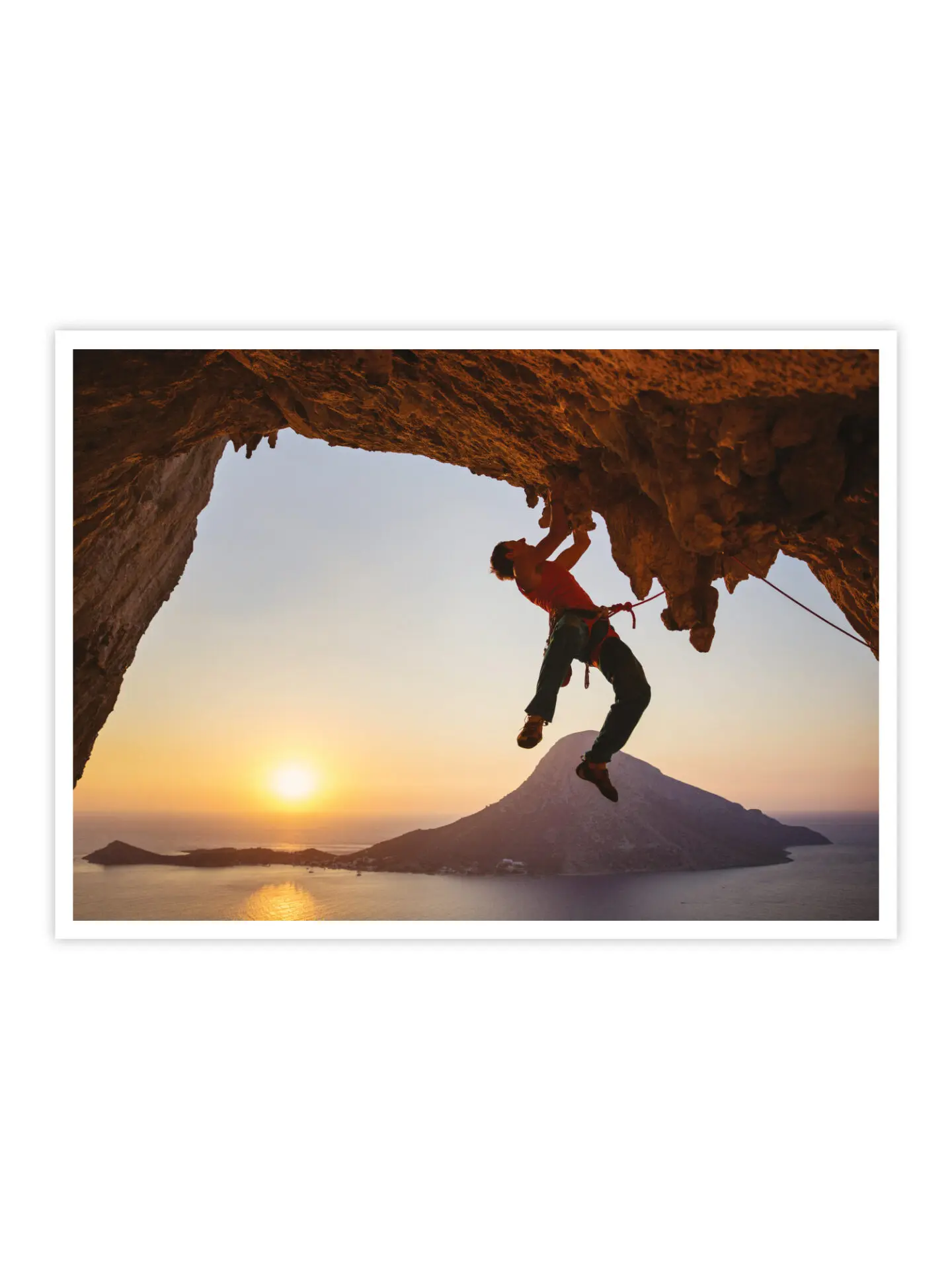 Klettern-Poster-'Overhang-at-Sunset'-titelbild