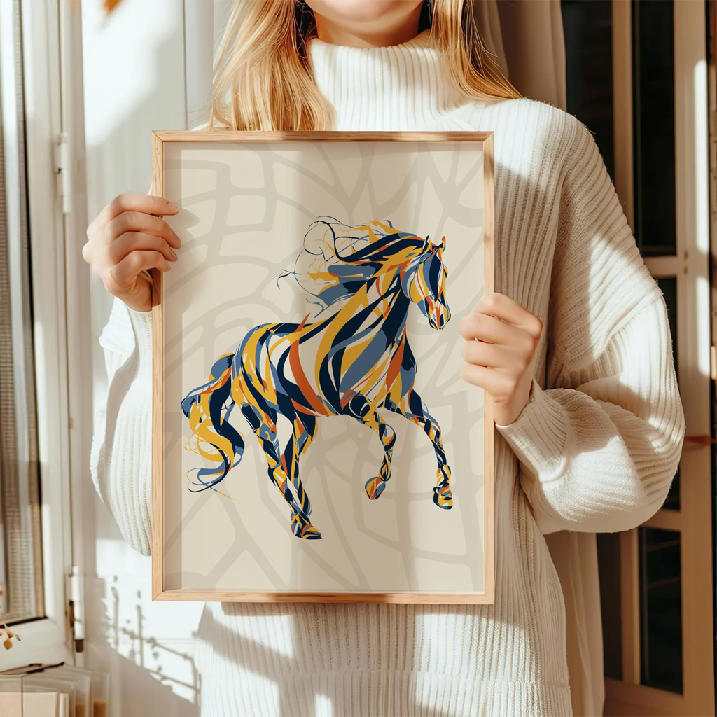 Pferde Poster "Flowing Grace" 5 Pferde Poster Flowing Grace8-A3-2