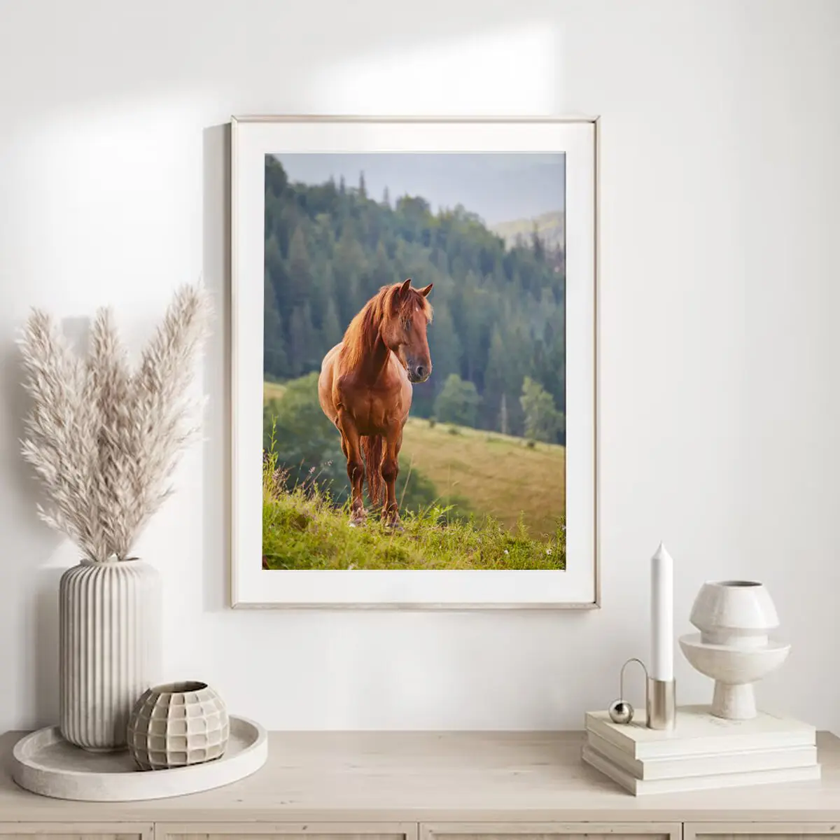 Pferde Poster "Forest Stillness" 7 Pferde Poster Forest Stillness29-A4