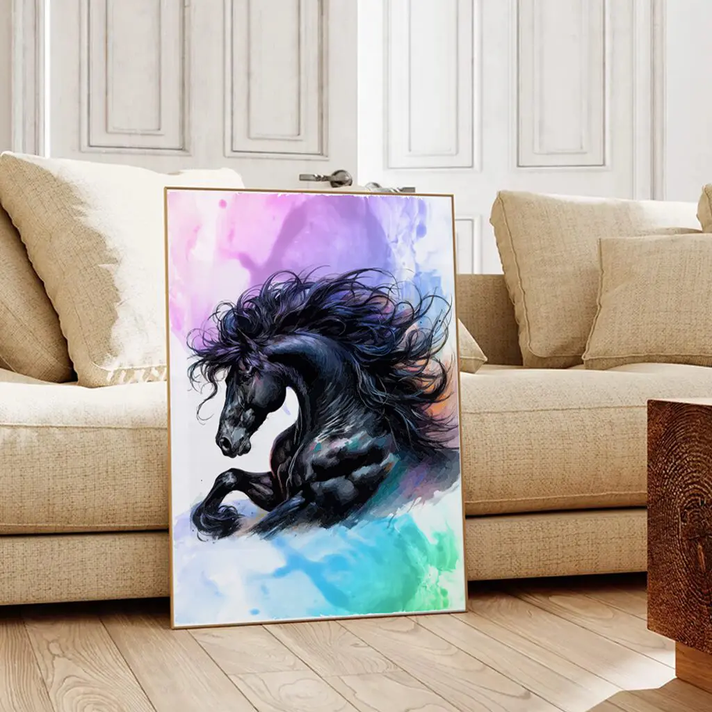 Pferde Poster "Midnight Surge" 2 Pferde Poster Midnight Surge16-A1-2