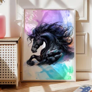 Pferde Poster Midnight Surge16-A1