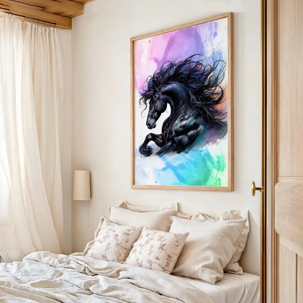 Pferde Poster "Midnight Surge" 4 Pferde Poster Midnight Surge16-A2