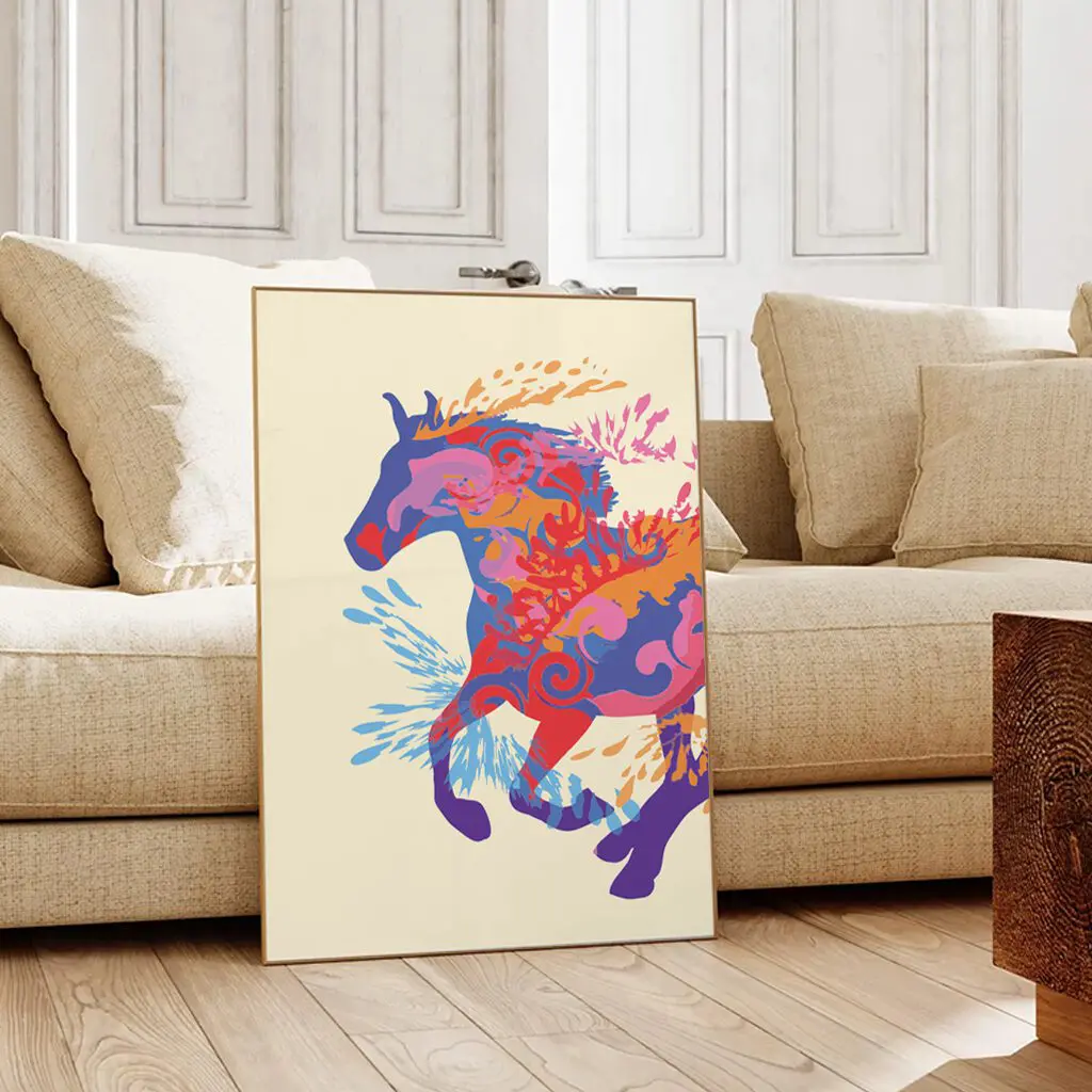 Pferde Poster "Wild Colors" 2 Pferde Poster Wild Colors4-A1-2