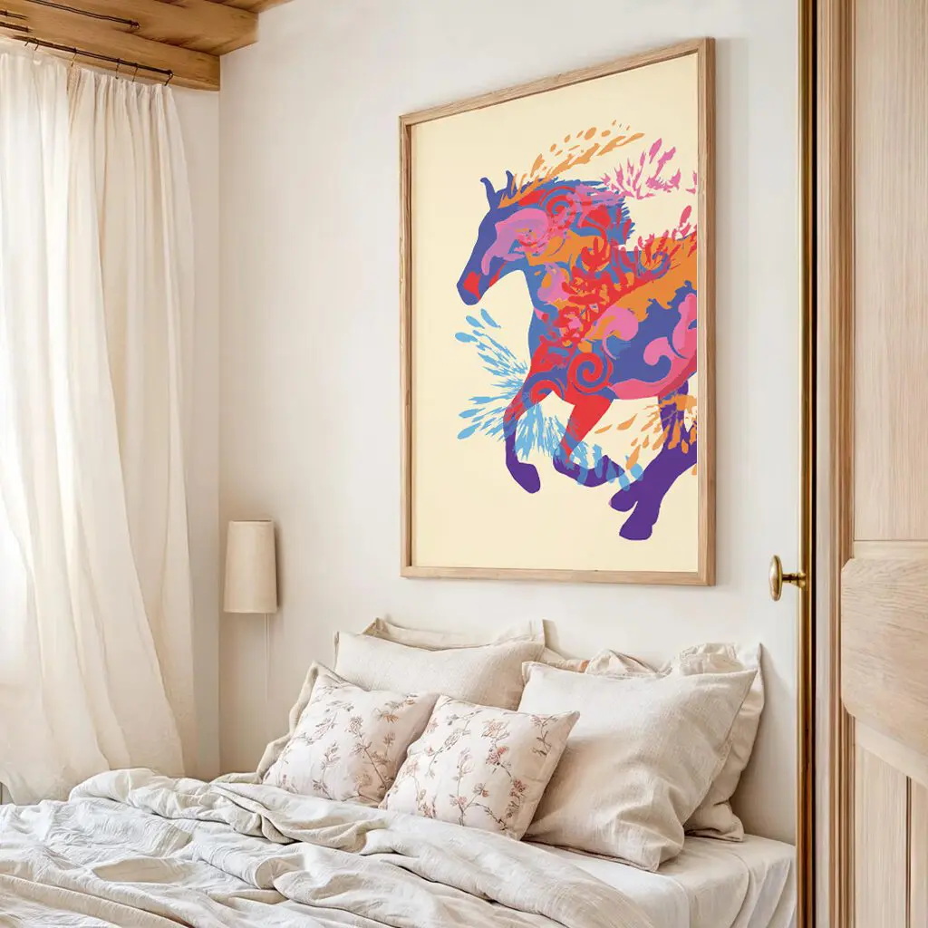 Pferde Poster "Wild Colors" 4 Pferde Poster Wild Colors4-A2