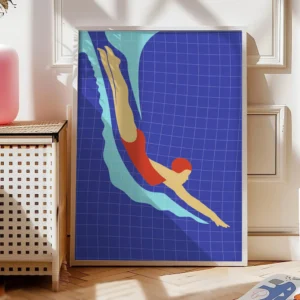 Schwimmen Poster Deep Entry11-A1