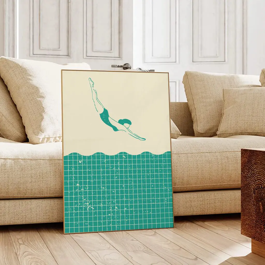 Schwimmen Poster "Fluid Descent" 2 Schwimmen Poster Fluid Descent16-A1-2