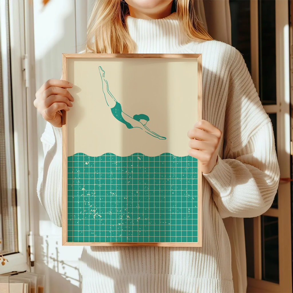 Schwimmen Poster "Fluid Descent" 5 Schwimmen Poster Fluid Descent16-A3-2