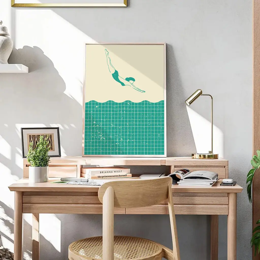 Schwimmen Poster "Fluid Descent" 6 Schwimmen Poster Fluid Descent16-A3