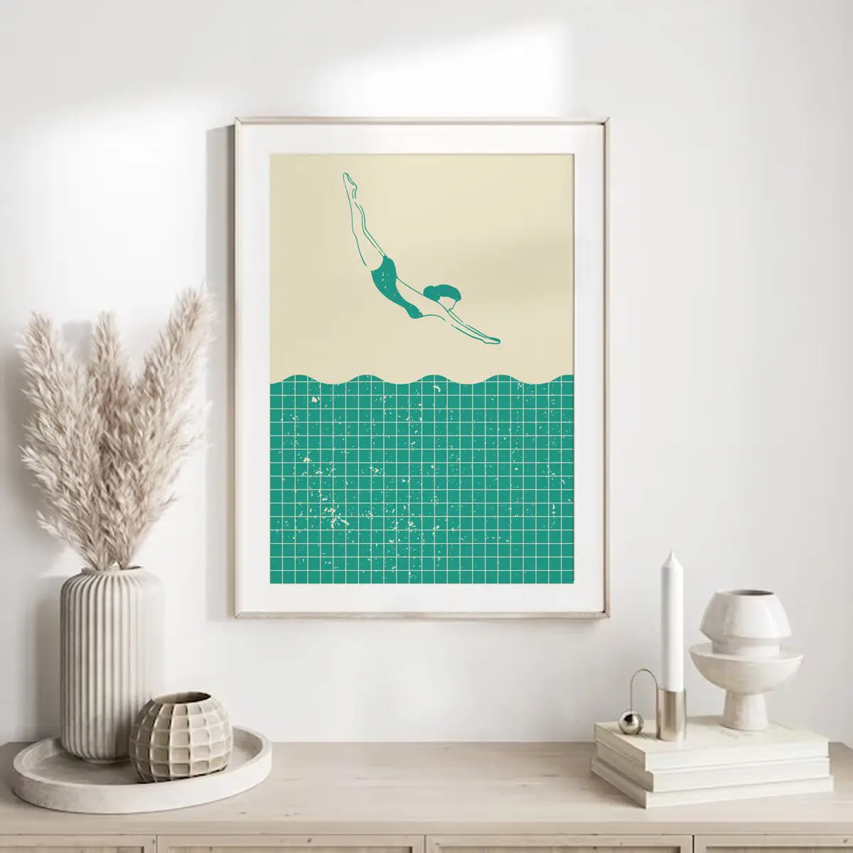 Schwimmen Poster "Fluid Descent" 7 Schwimmen Poster Fluid Descent16-A4