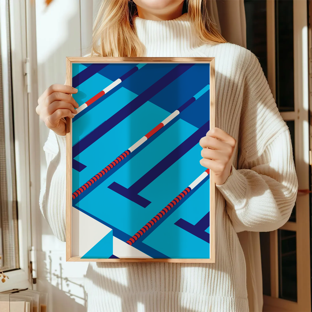 Schwimmen Poster "Lane Rhythm" 4 Schwimmen Poster Lane Rhythm9-A3-2