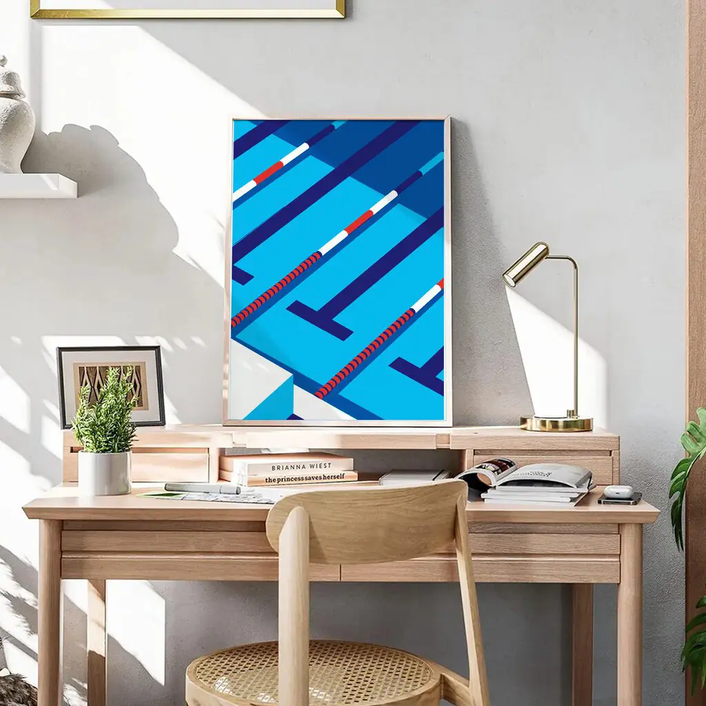 Schwimmen Poster "Lane Rhythm" 5 Schwimmen Poster Lane Rhythm9-A3