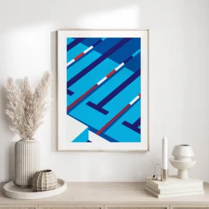 Schwimmen Poster Lane Rhythm9-A4