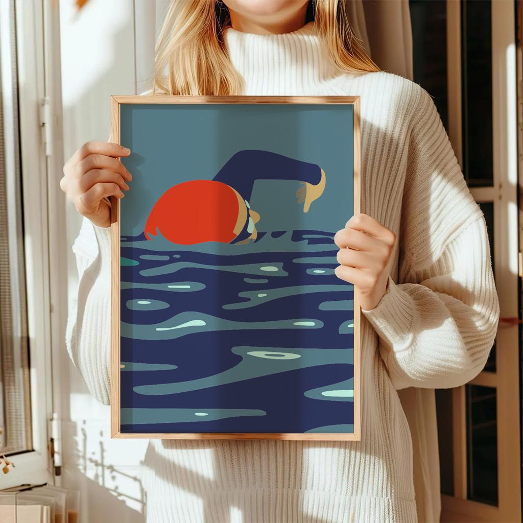 Schwimmen Poster "Rhythm of the Stroke" 5 Schwimmen Poster Rhythm of the Stroke20-A3-2