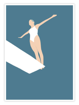 Schwimmen-Poster-'Balance-Before-the-Dive'-titelbild