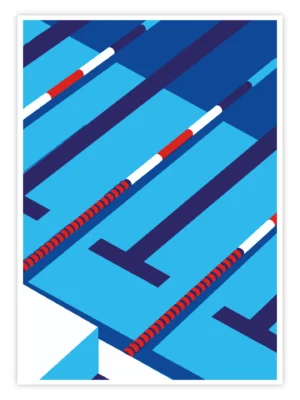 Schwimmen-Poster-'Lane-Rhythm'-titelblild