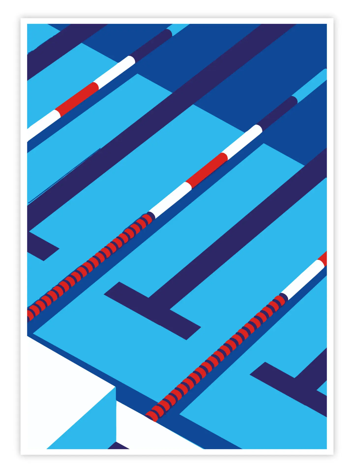Schwimmen-Poster-'Lane-Rhythm'-titelblild