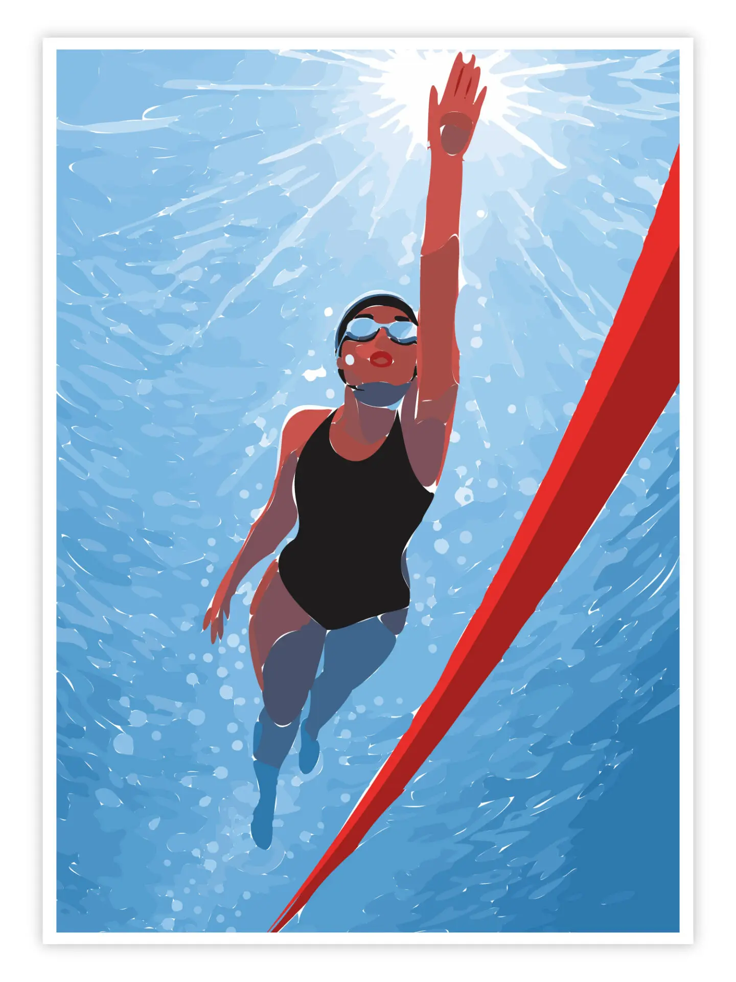 Schwimmen-Poster-'Reach-the-Light'-titelbild