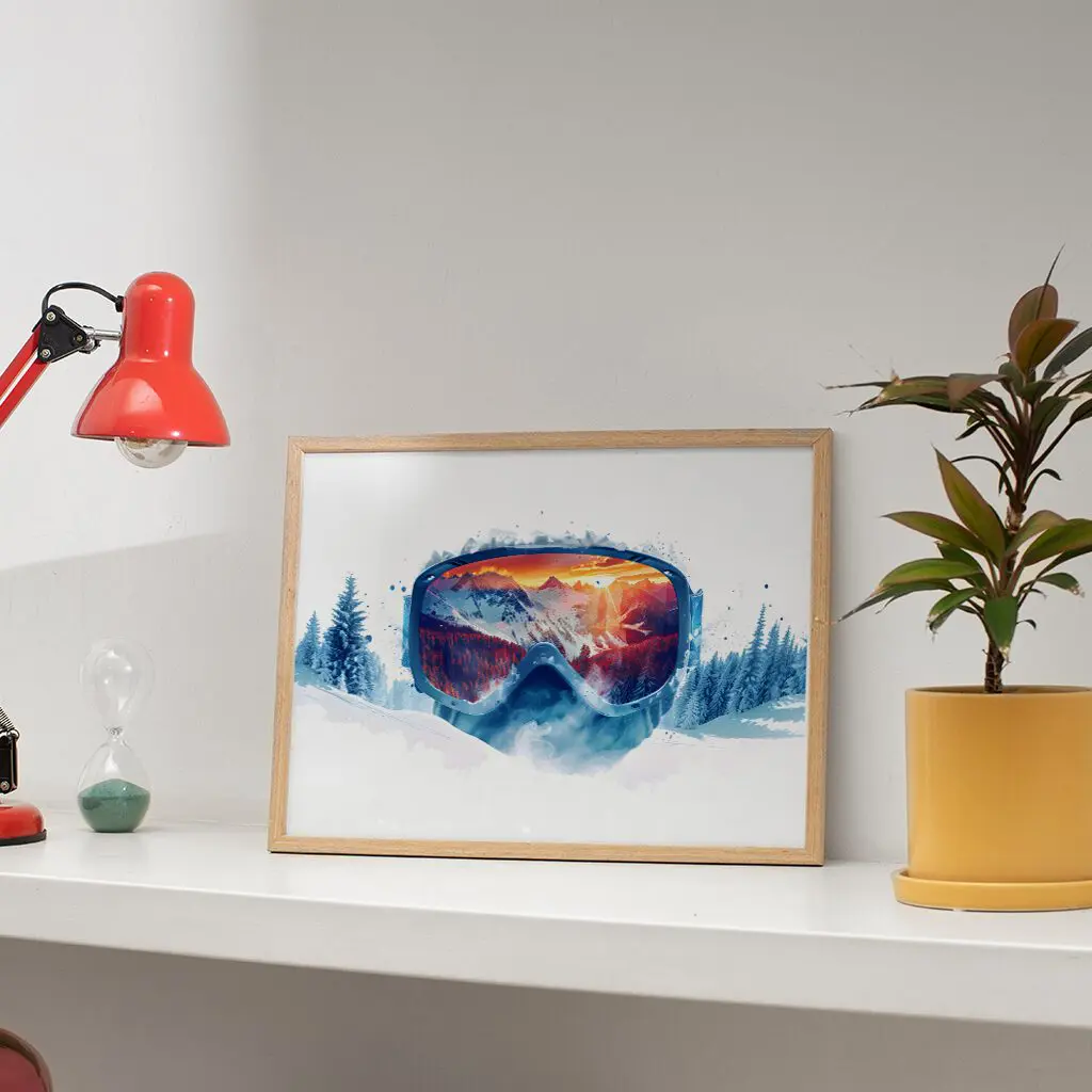 Ski Poster "Frozen Focus" 2 Ski Poster Frozen Focus10-A4