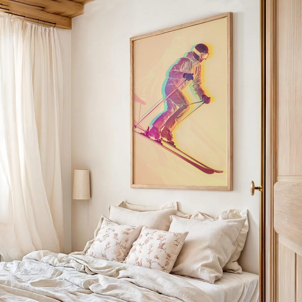 Ski Poster “Neon Descent”