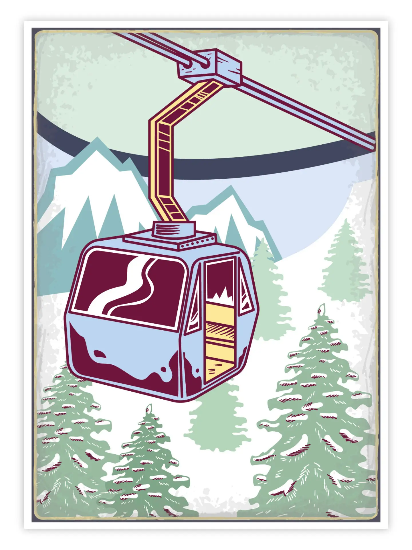 Ski-Poster-'Mountain-Lift-Ride'-titelbild