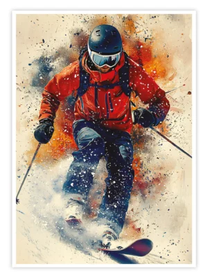 Ski-Poster-'Powder-Rush'-titelbild