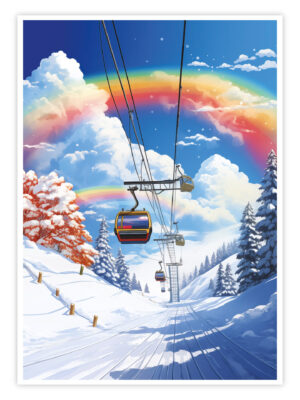 Ski-Poster-'Rainbow-Ride'-titelbild