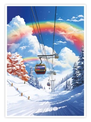 Ski-Poster-'Rainbow-Ride'-titelbild