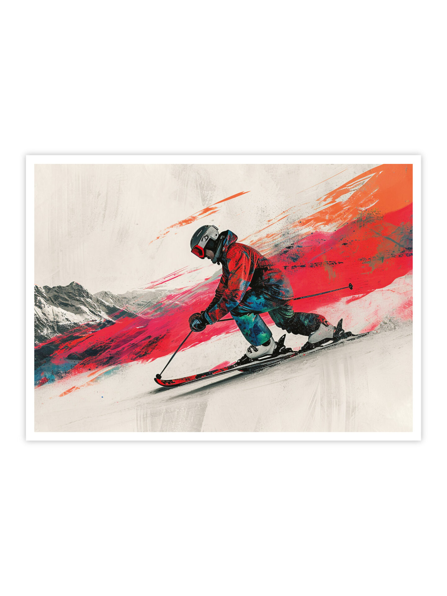 Ski-Poster-'Red-Line-Descent'-titelbild