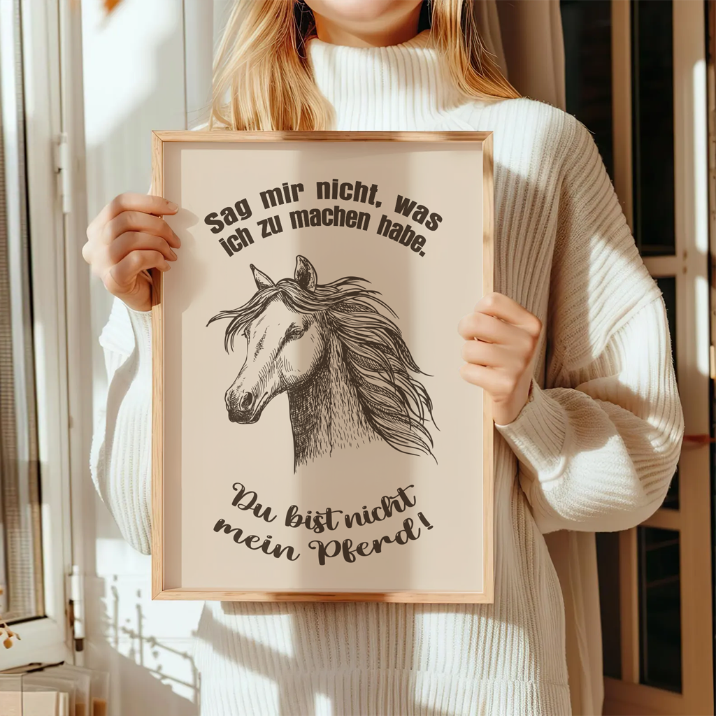 Pferde Poster “Du bist nicht mein Pferd”