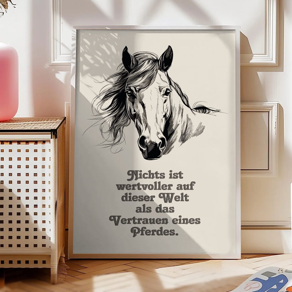Pferde Poster “Vertrauen eines Pferdes”