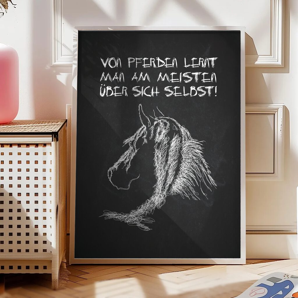Pferde Poster “Was Pferde uns lehren”