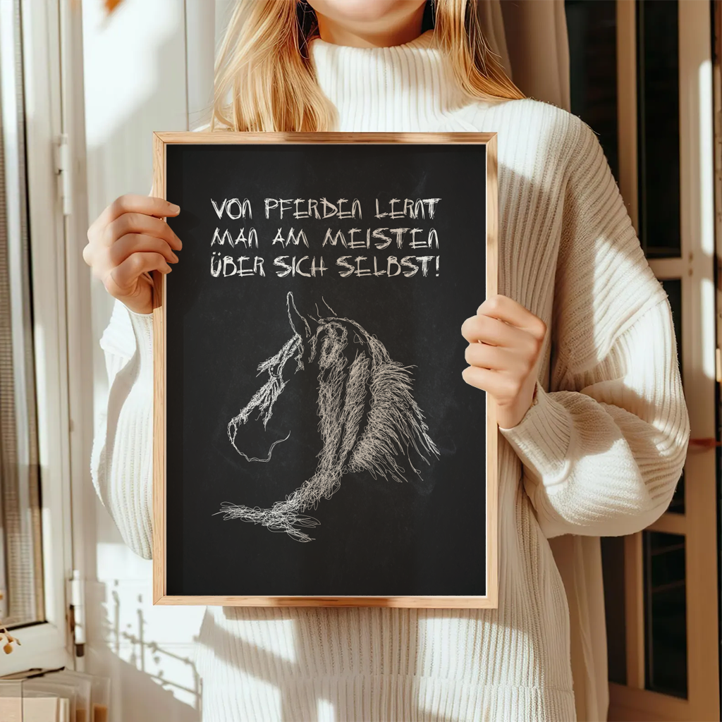 Pferde Poster "Was Pferde uns lehren" 4 Pferde Poster Was Pferde uns lehren28-A3-2