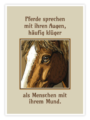 Pferde Poster "Die Sprache der Pferde"