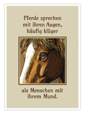 Pferde Poster "Die Sprache der Pferde"