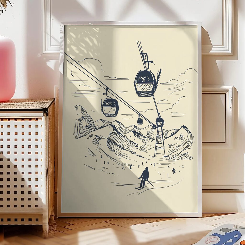 Ski Poster “Alpine Lines”