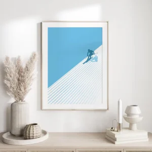 Ski Poster Diagonal Descent14-A4